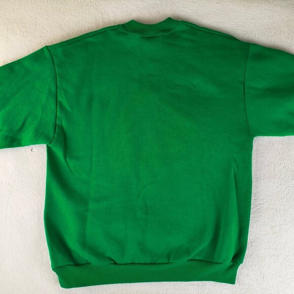 Vintage 90s Lee Christmas Sweatshirt Hauskaa Joulua Finnish Santa Sweater - Picture 2 of 4